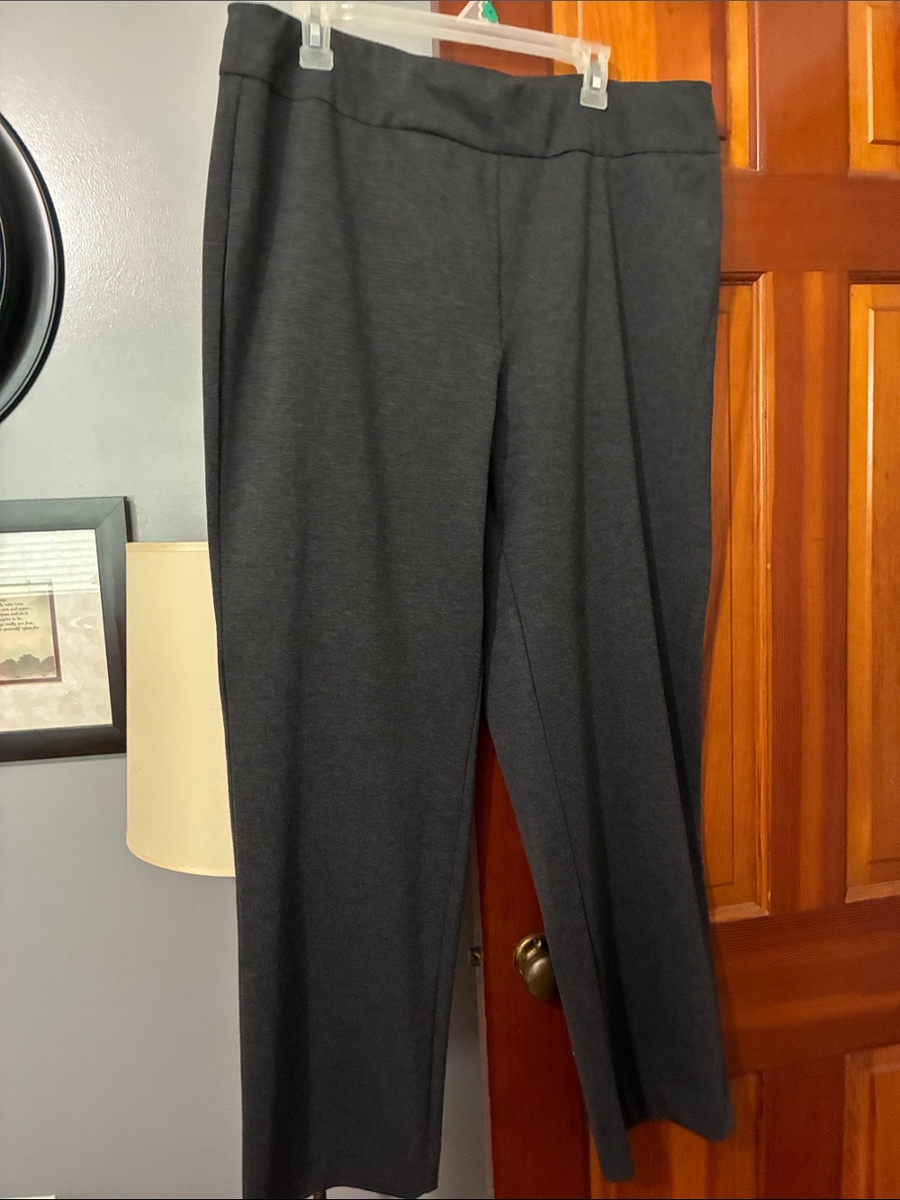 Zac & Rachel Charcoal Pull-On Straight Leg Trousers